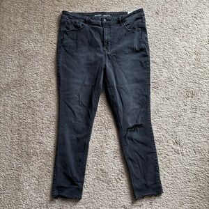 Old Navy Rockstar High Rise Distressed Black Skinny Jeans